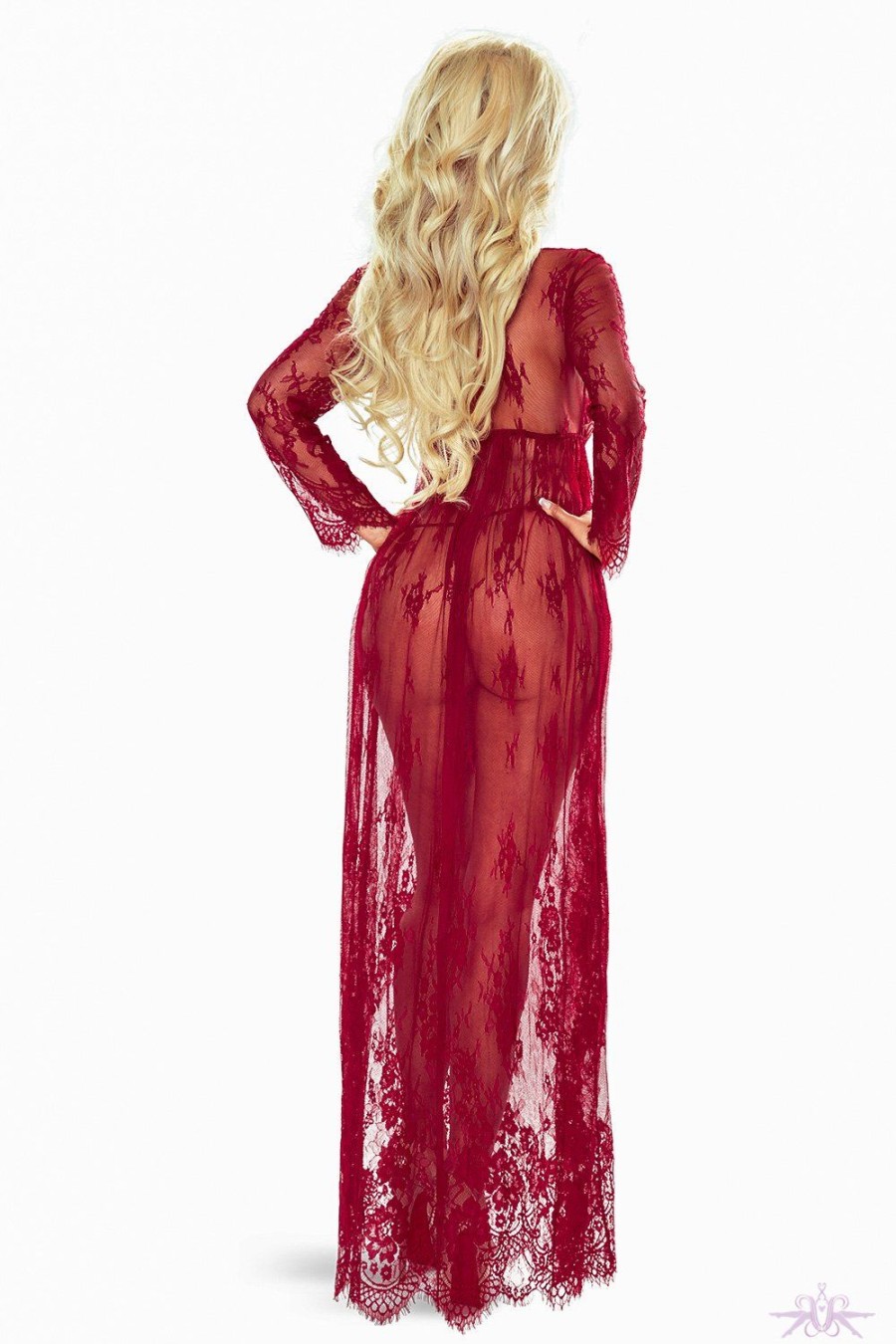 Lingerie Provocative | Provocative Red Long Lace Gown