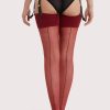 Stockings Playful Promises | Playful Promises Merlot Vintage Seamed Stockings