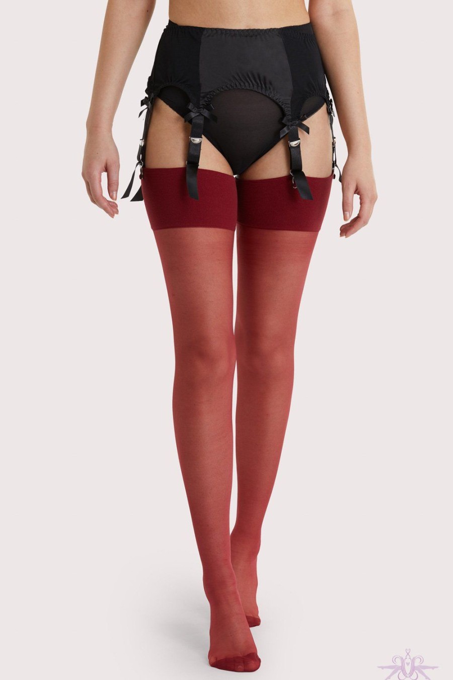 Stockings Playful Promises | Playful Promises Merlot Vintage Seamed Stockings