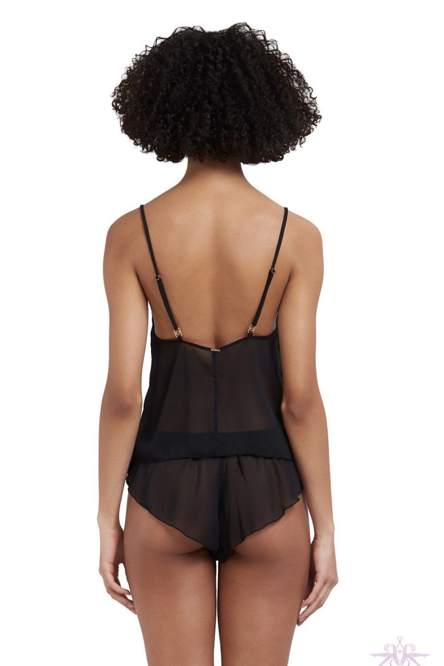 Lingerie Bluebella | Bluebella Daisy Crop Black Cami And Short Set