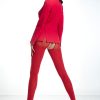 Tights Amour | Amour Diamond Crotchless Red Tights