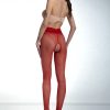 Tights Amour | Amour Red Lace Crotchless Tights