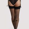 Stockings Playful Promises | Playful Promises Black Bow Seamed Stockings