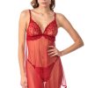 Lingerie Valery | Valery Prestige Camelia Red Chemise