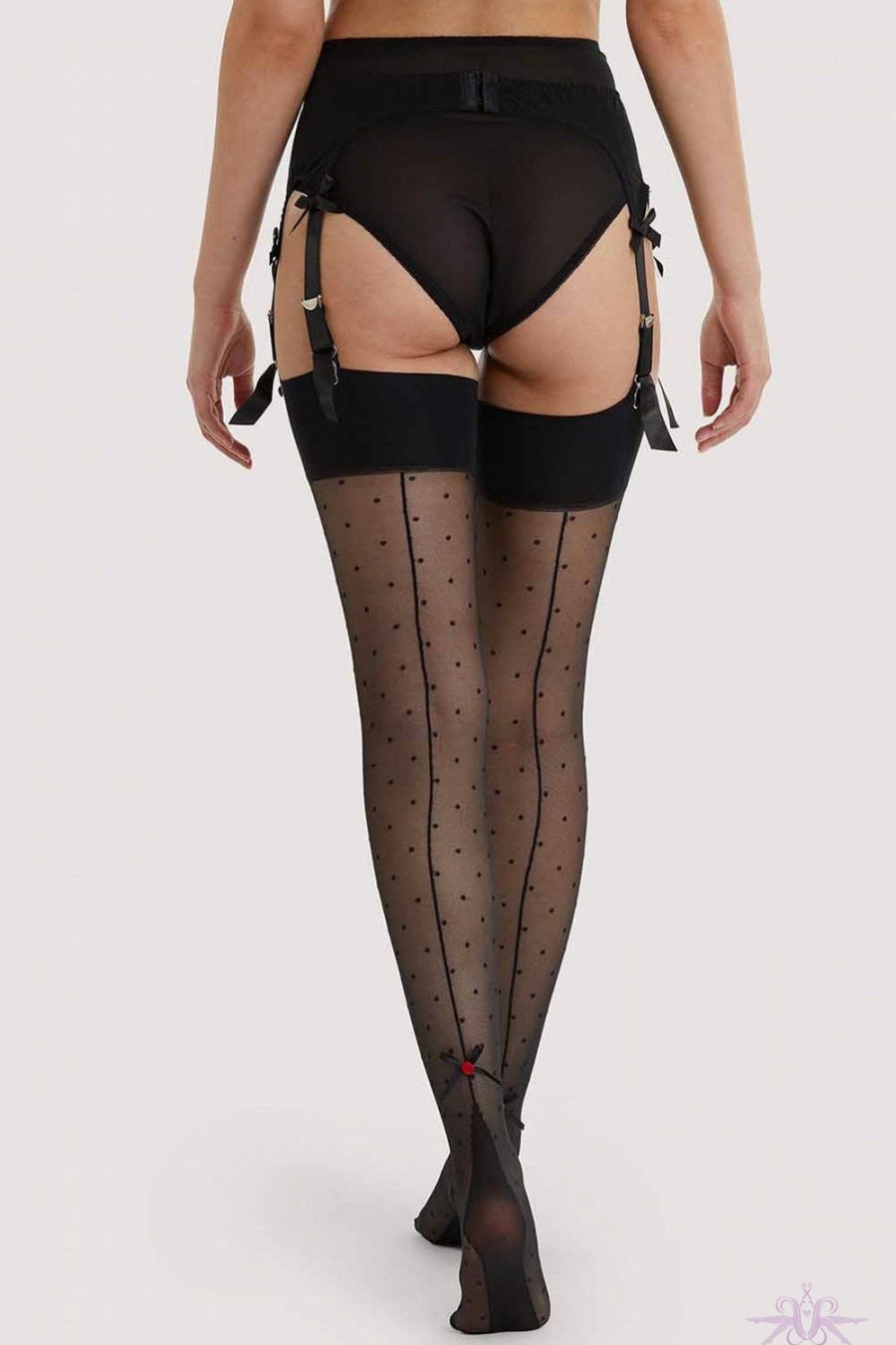 Stockings Playful Promises | Playful Promises Dotty Seamed Stockings