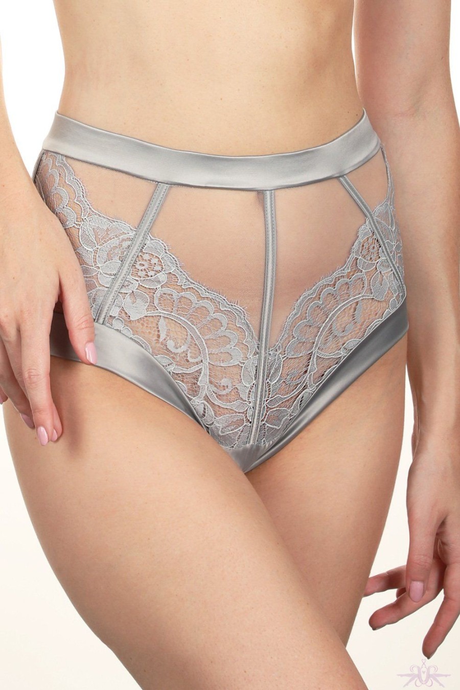 Lingerie Prelude Milano | Prelude Marlene Grey High Waist Brief