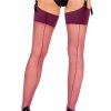 Stockings Playful Promises | Playful Promises Grape Vintage Seamed Stockings