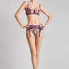 Lingerie Maison Close | Maison Close L'Amoureuse Violet Orchid Suspender Belt