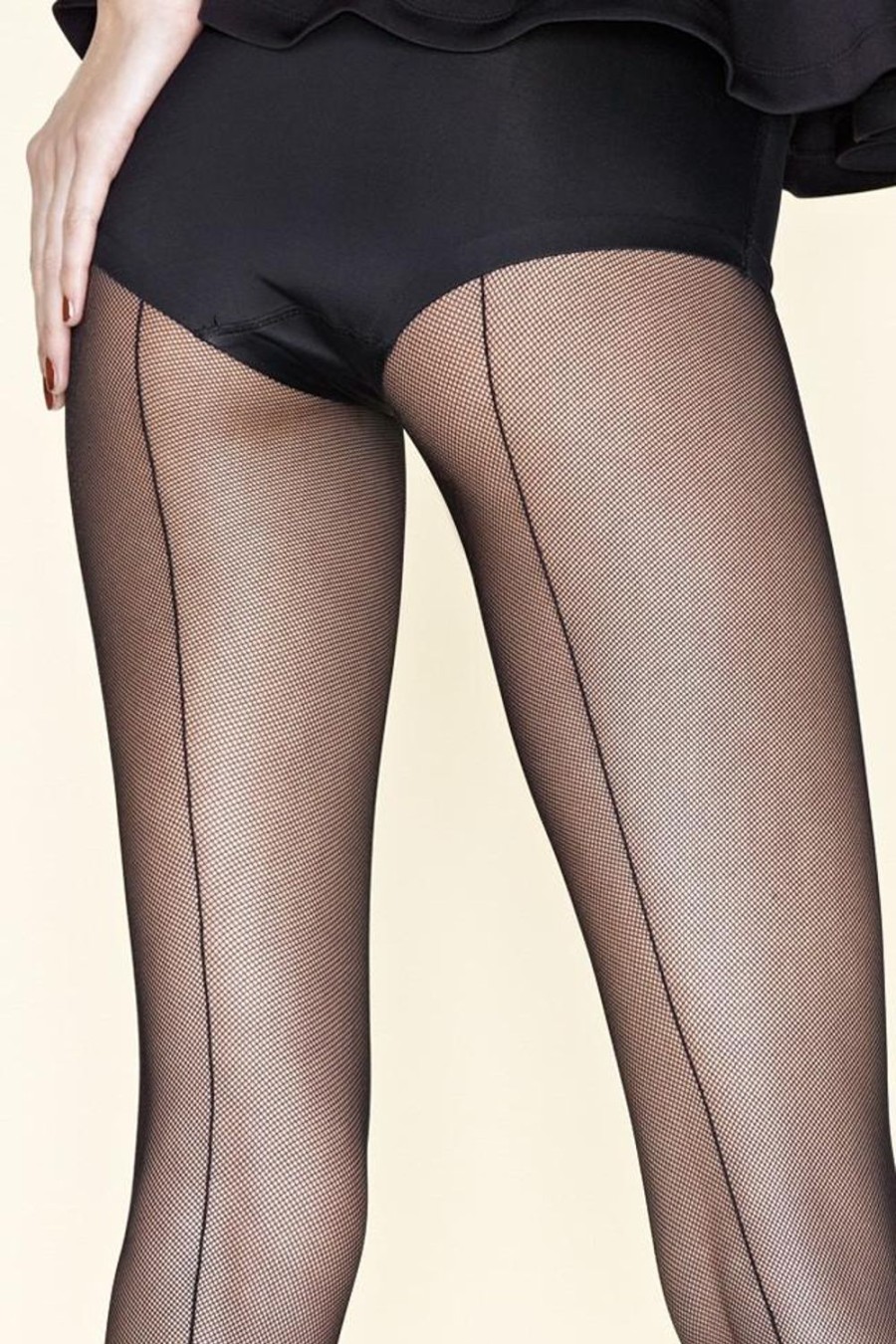 Tights Gerbe | Gerbe Sevilla Seamed Fine Fishnet Tights