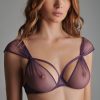 Lingerie Maison Close | Maison Close L'Amoureuse Violet Orchid Naked Scarf Bra