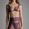 Lingerie Maison Close | Maison Close L'Amoureuse Violet Orchid Suspender Skirt