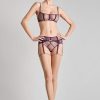 Lingerie Maison Close | Maison Close L'Amoureuse Violet Orchid Suspender Belt