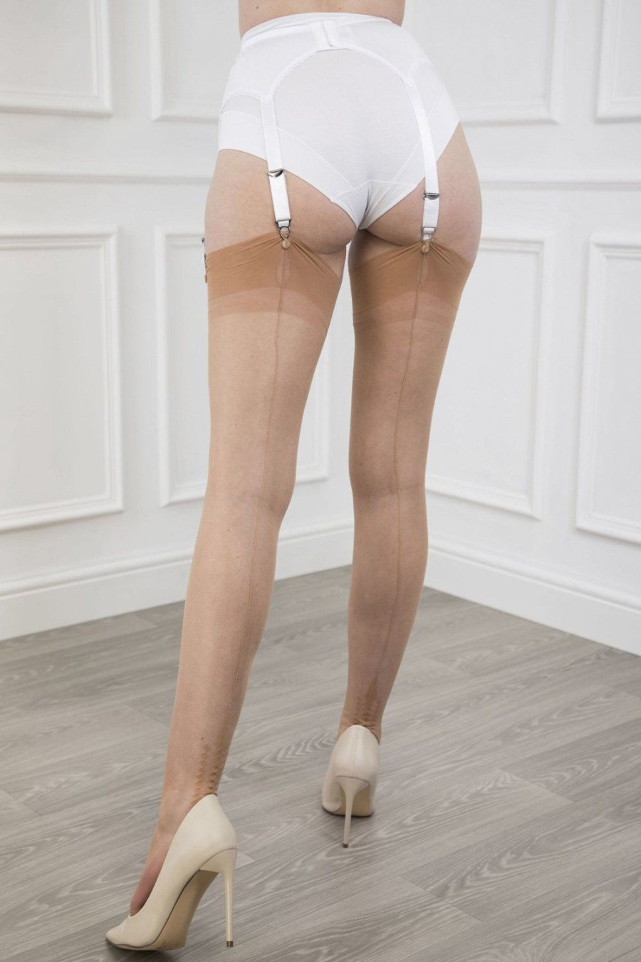 Stockings Gio | Gio Memphis Heel Fully Fashioned Stockings